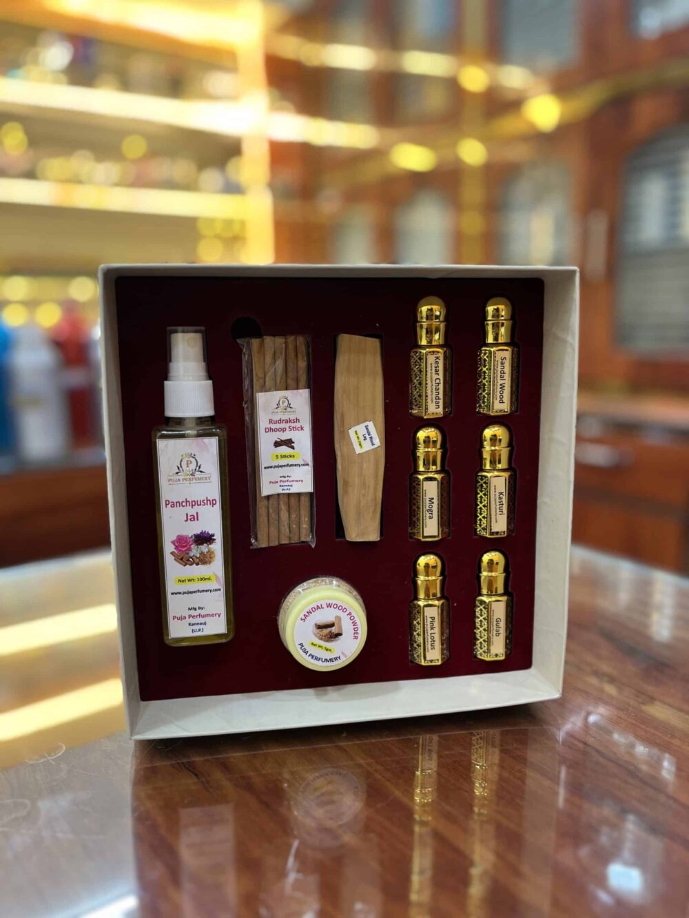 Sugandhit Devlok Kit - Pooja Attar Gift Set (Ittar) - Image 3